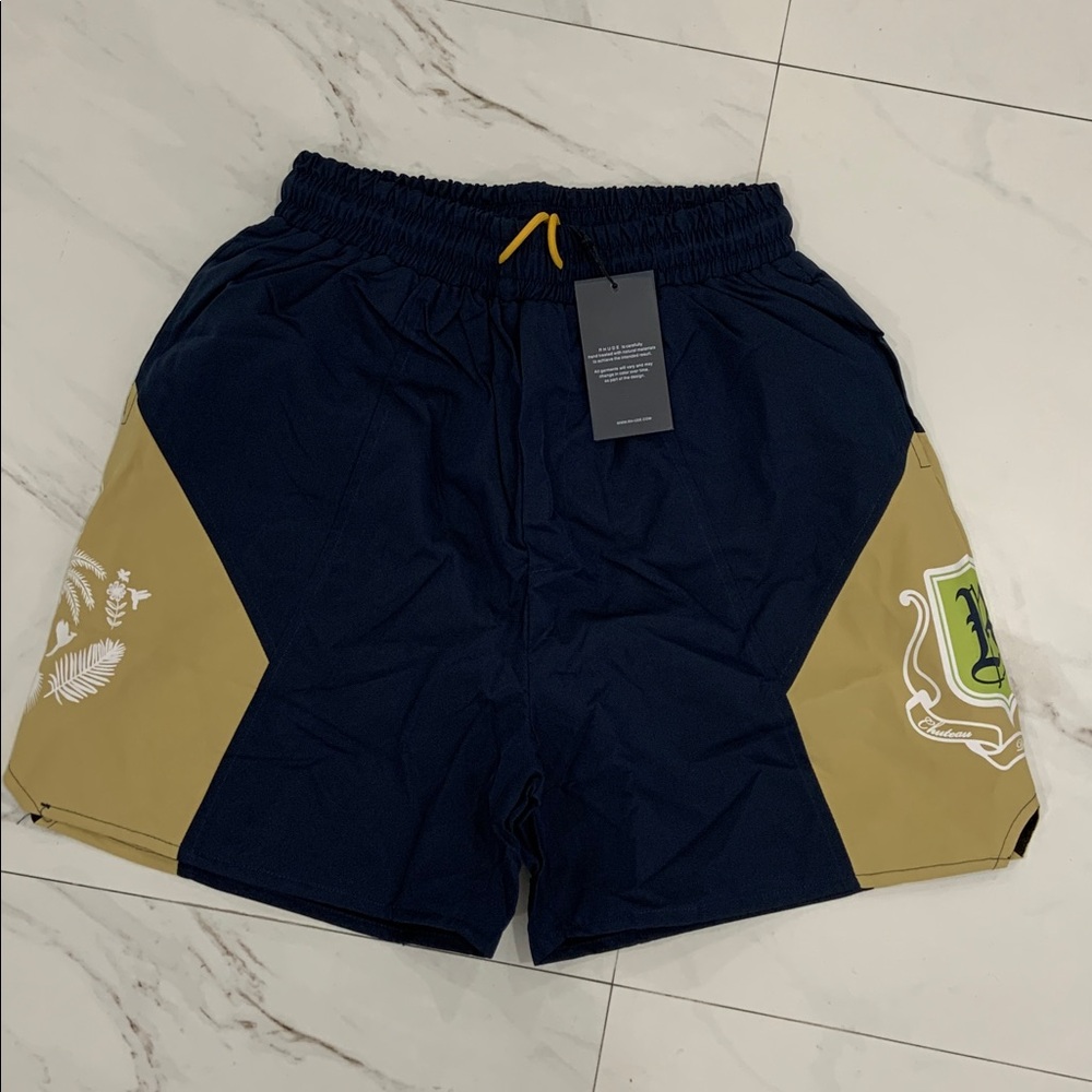 Rhude St. Barths Two Tone Navy Blue Shorts Men’s size Large